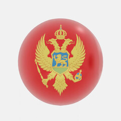 Montenegro flag icon or symbols