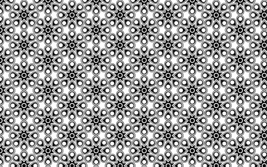 Decorative Seamless Pattern Black and White 003 JPG