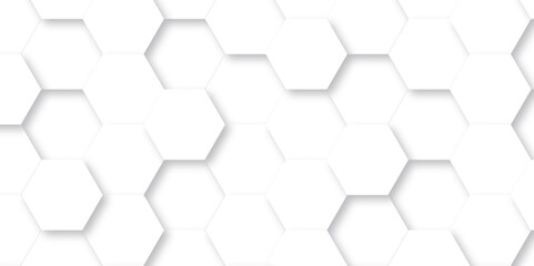 Abstract background with hexagon, modern abstract vector polygonal pattern. Futuristic abstract honeycomb technology white background. Luxury white hexagon pattern. - obrazy, fototapety, plakaty
