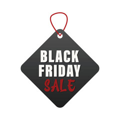 black friday label illustration