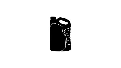 motor oil Packaging, black isolated silhouette