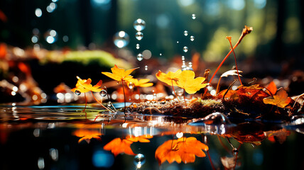 beautiful flowers in the forest