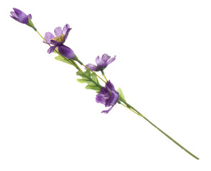 Artificial Green Leaf many purple flower tropical leaves with branch. Dark green leaves of tropical...