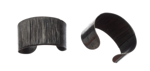 Fashion Silver bangle bracelet with beautiful work detail is value. Luxury silver metal bangle bracelet is fashion trend and fly in air. White background isolated