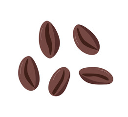 Coffee beans for making coffee. Vector illustration, Isolated on a white background.