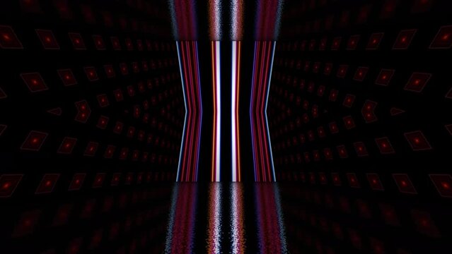 4K neon futuristic concert stage wall loop background