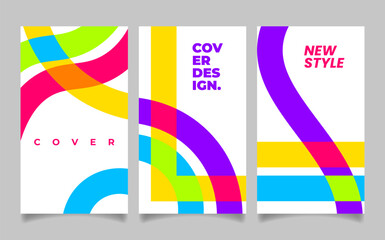 abstract line for cover design, colorful template background