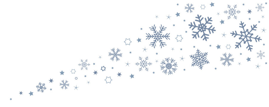 christmas snowflake banner background isolated vector illustration