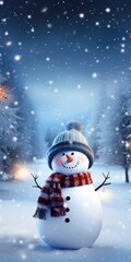 Merry Christmas snowman wallpaper for phone
