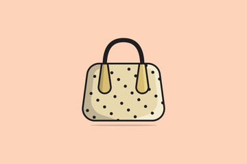 Women Fashion Clutch Leather Purse or Bag vector illustration. Beauty fashion objects icon concept. Modern rectangular evening handbag vector design.
