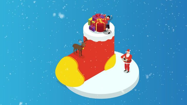 isometric 3d vector animation cartoon