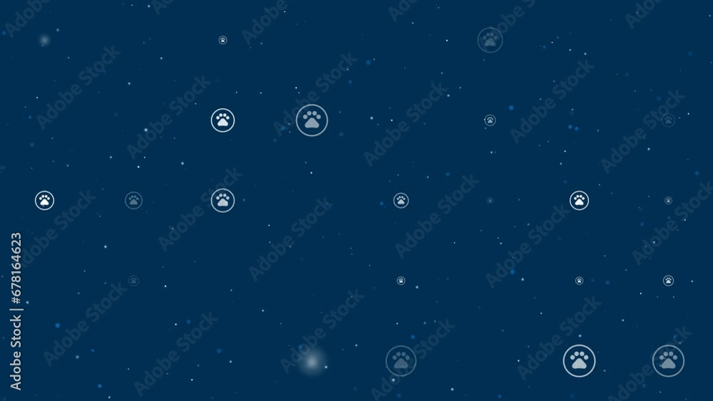 Poster template animation of evenly spaced furry gender symbols of different sizes and opacity. animation o