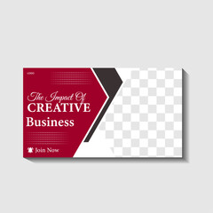 Creative vector Youtube  thumbnail design for business marketing agency