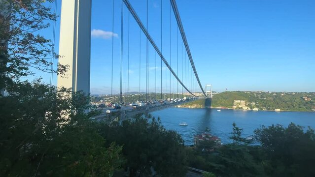 Bosporus Bridge, 15th July Martyrs Bridge AKA 15 Temmuz Sehitler Koprusu, Istanbul, Turkey