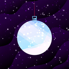 Naklejka premium abstract christmas toy with sparkle