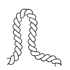 Rope Knots Borders Black Thin Line