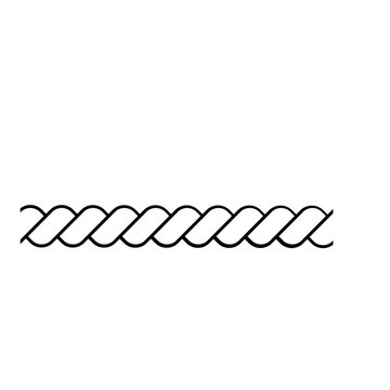 Rope Knots Borders Black Thin Line