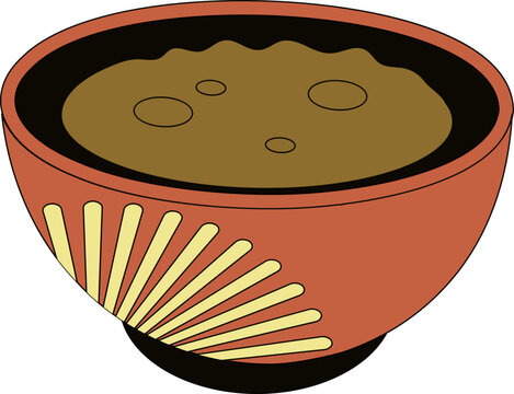 Icono de objeto con chocolate caliente mexicano. Bebida tradicional de cacao. Tejate, Pozol, Tascalate, Champurrado, México prehispánico.