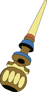 recommend clip art: Icono del molinillo para batir chocolate caliente mexicano. Bebida tradicional. Planta de cacao. Objeto México prehispánico