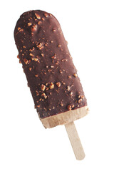 Caramel popsicle with nuts