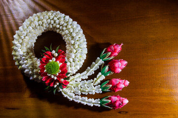 flower garland.Fresh Thai Flower Garland.