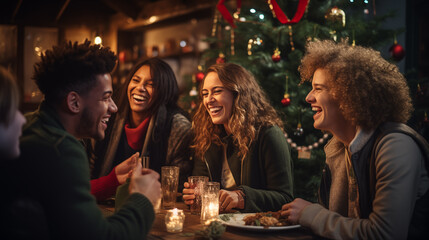 Friends Christmas Gathering :Joyful Gift Exchange with Friend