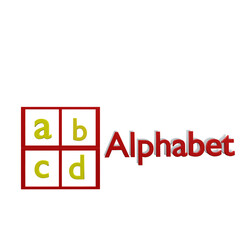 3 D illustration of abc alphabet icon