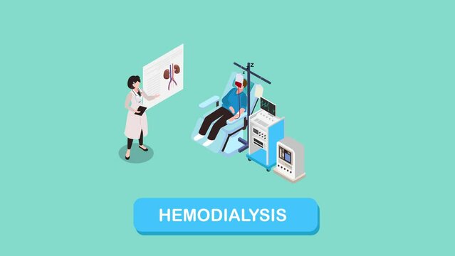 Hemodialysis equipment for treatment renal diseases failure