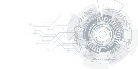 Obraz premium Digital technology futuristic internet network speed connection white background, cyber nano information, abstract communication, innovation future tech data, Ai big data line dot illustration vector