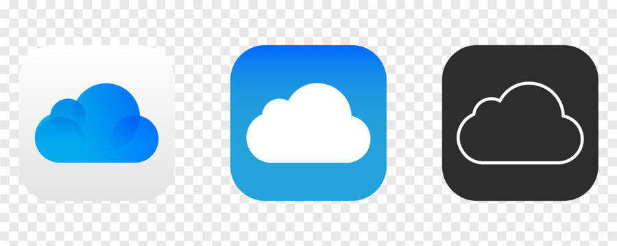 Rivne, Ukraine - November 14, 2023. iCloud subscription vector illustration