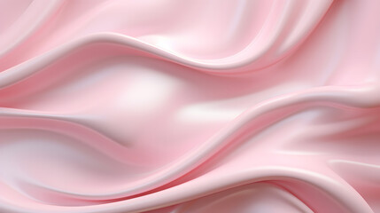 Obraz premium Floating glossy Pink cream wallpaper