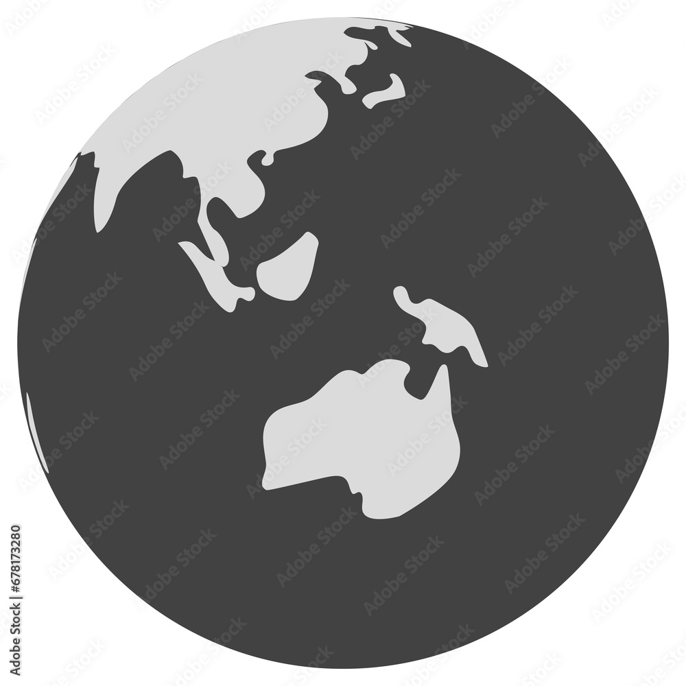 Poster symbol earth globe world. planet sign. simple silhouette worldwide map shape element.
