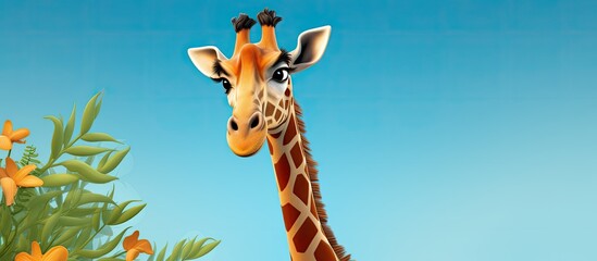 In the colorful world of cartoons a cute and funny character emerged a tropical African giraffe a giant and exotic mammal This wildlife mascot with its long neck and quirky personality brou