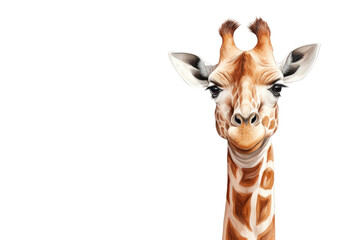 Majestic Giraffe on Transparent Background, PNG, Generative Ai