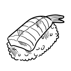 Hand Drawn Sushi Set