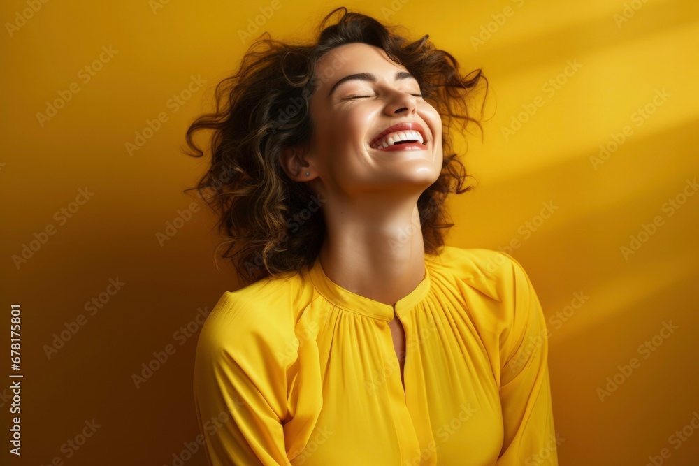 Aufkleber laughter therapy session in progress joyful background with empty space for text