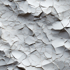 Seamless abstract crumpled paper  texture background , ai generative