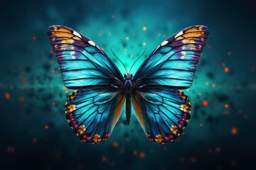 A butterfly symbolizing metamorphosis in EMDR therapy isolated on a gradient background 
