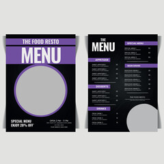  vector beautiful food menu design template, modern food menu design template