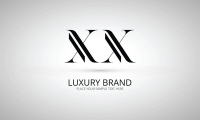 XX X xx initial logo | initial based abstract modern minimal creative logo, vector template image. luxury logotype logo, real estate homie logo. typography logo. initials logo