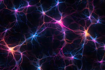 Fototapeta premium Vibrant Neural Network