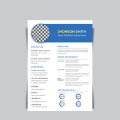 A4 Resume Design, cv design for application