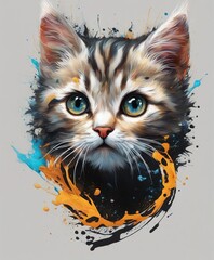 A cute kitten t-shirt design