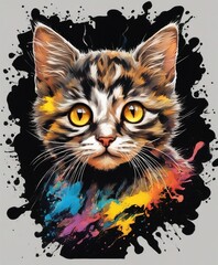 A cute kitten t-shirt design