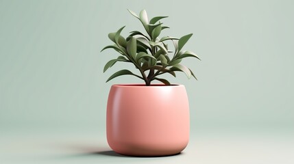 Pastel Oasis: Minimal DIY Plant Delight AI Generative
