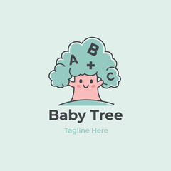Baby tree logo, baby store and baby shop