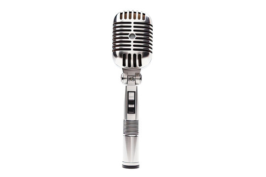 a Sleek Microphone on Transparent Background, PNG, Generative Ai