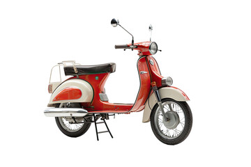 Artful Ride Moped Unveiled on Transparent Background, PNG, Generative Ai