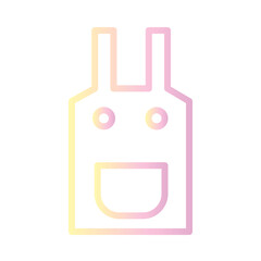 Apron Clean Cooking Gradient Outline Icon