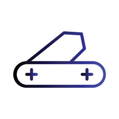 Blade Knife Pocket Gradient Outline Icon